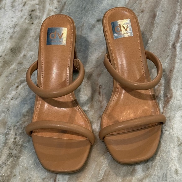 Women’s Dolce Vita HALSTY carmel tan heeled sandals- Size 9.5 - Picture 3 of 8